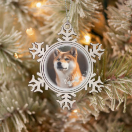 Pet Christmas Silver Ornament Kaart