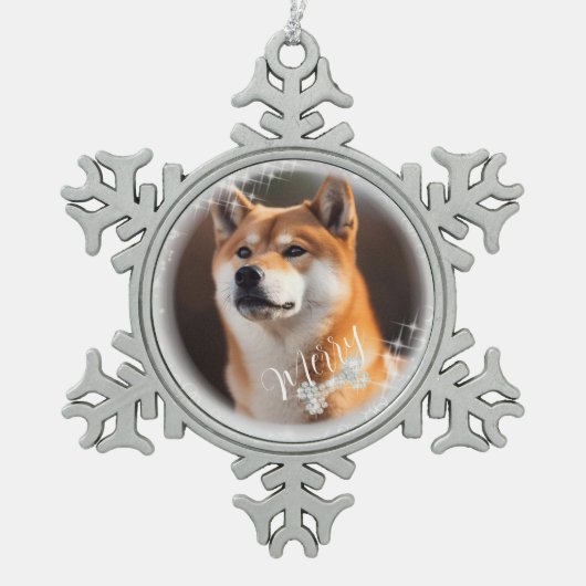 Pet Christmas Silver Ornament Kaart (Voorkant)