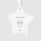 Pet Christmas Tree Star Dog/Cat Ornament (voorkant)