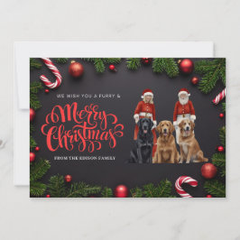 Pet Christmas wenskaart voor hondenliefhebbers Feestdagenkaart