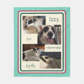Pet Collage Foto Modern Fleece Blanket (Voorkant)