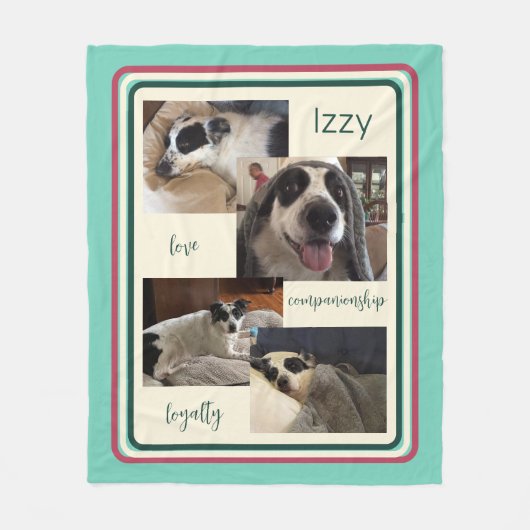 Pet Collage Foto Modern Fleece Blanket (Voorkant)