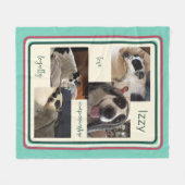 Pet Collage Foto Modern Fleece Blanket (Voorkant (Horizontaal))
