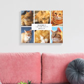 Pet Collage Foto Moderne Kat Quote Canvas (Insitu (Woonkamer))