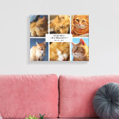 Pet Collage Foto Moderne Kat Quote Canvas (Insitu (Woonkamer))