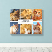 Pet Collage Foto Moderne Kat Quote Canvas (Insitu (Houten vloer))