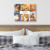 Pet Collage Foto Moderne Kat Quote Canvas (Insitu (Slaapkamer))