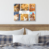Pet Collage Foto Moderne Kat Quote Canvas Afdruk (Insitu (Slaapkamer))