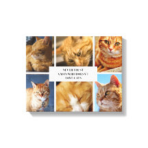 Pet Collage Foto Moderne Kat Quote Canvas