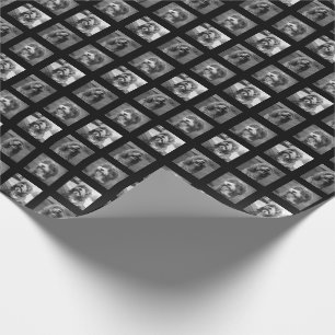 Pet collage zwart-wit cadeaupapier