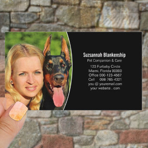 Pet Companion Black White Professional Foto Visitekaartje