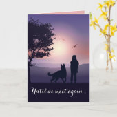 Pet Condolence Dog Loss Personalized Sympathy Kaart (Gele Bloem)