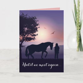 Pet Condolence Paardenverlies Gepersonaliseerde sy Kaart