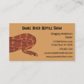 Pet Corn Snake Reptile Breeder Visitekaartje (Voorkant)