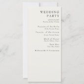 Pet Cream Wedding Programma (Achterkant)