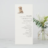 Pet Cream Wedding Programma (Staand voorkant)