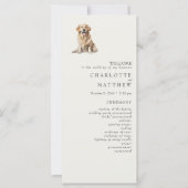 Pet Cream Wedding Programma (Voorkant)