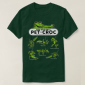 Pet Croc Walking Foam Speelgoed Dark T-shirt (Design voorkant)