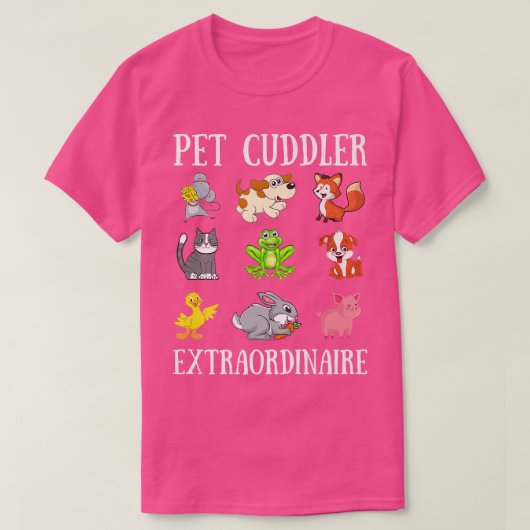 Pet Cuddler Shirt - Mouse Dog Fox Frog Cat Rabbit (Design voorkant)