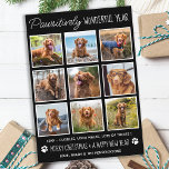 Pet Cute Funny Year in Review Dog Photo Collage Feestdagenkaart<br><div class="desc">Introductie van onze nieuwste vakantie kaarten collectie, ideaal voor dierenvrienden en huisdiereigenaren! Onze "Passively Wonderful Year" kaarten tonen je harige familieleden op een leuke, moderne en grappige manier. Deze kaarten zijn stijlvol en feestelijk, met een fotocollage van uw familie huisdieren het hele jaar door. Onze kaarten zijn ontworpen om de...</div>