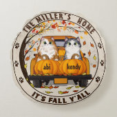 Pet Cute House Personalized Giften for Hondenliefh Rond Kussen (Voorkant)