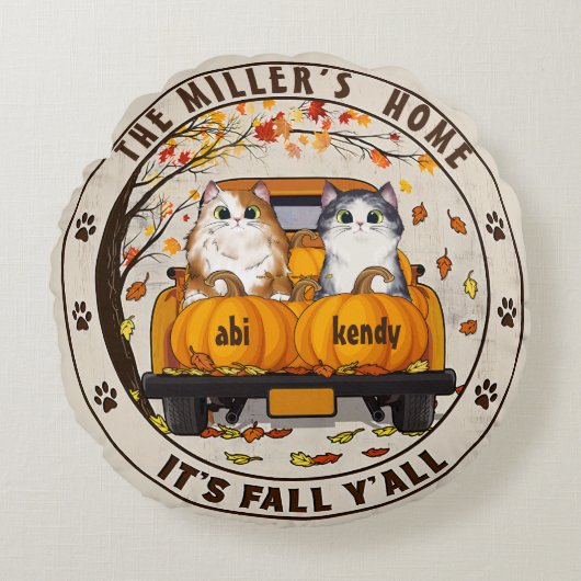 Pet Cute House Personalized Giften for Hondenliefh Rond Kussen (Voorkant)