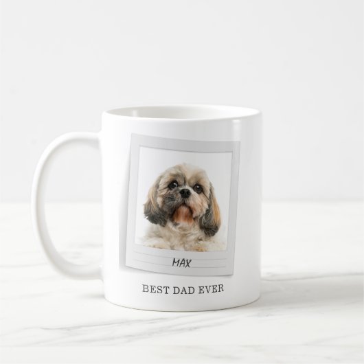 Pet Dad Birthday Lijst Personalized Dog Photo Koffiemok (Links)