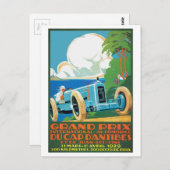 pet D'Antibes Grand Prix Racing Poster 1929 Briefkaart (Voorkant / Achterkant)