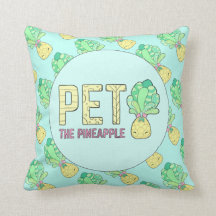 Pet de ananas - Cute Square Cushion! Luchtblauw