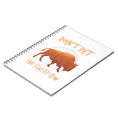 Pet de fluffy Koe Bison Buffalo niet nationaal. Notitieboek (Linkerzijde)
