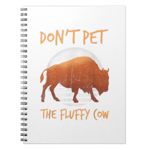 Pet de fluffy Koe Bison Buffalo niet nationaal. Notitieboek