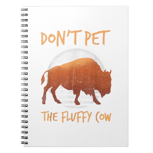 Pet de fluffy Koe Bison Buffalo niet nationaal. Notitieboek (Voorkant)