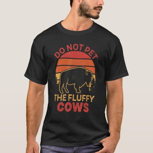 Pet de fluffy Koe Bison Yellowstone Buffa niet in T-shirt (Voorkant)