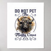 Pet de Fluffy Koe Bison Yellowstone Park niet in Poster (Voorkant)