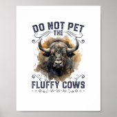 Pet de Fluffy Koe Bison Yellowstone Park niet in Poster (Voorkant)
