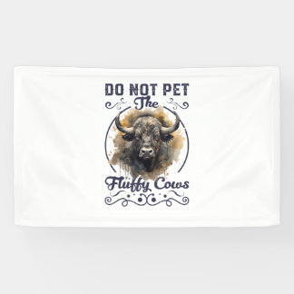 Pet de Fluffy Koe Bison Yellowstone Park niet in Spandoek