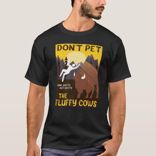 Pet de Fluffy Koeien Fluffy Koe Bison Pre niet in T-shirt (Voorkant)