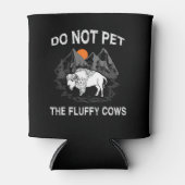 Pet de Fluffy Koeien Funny Bison Geel niet Blikjeskoeler (Voorkant)