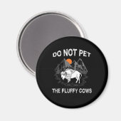 Pet de Fluffy Koeien Funny Bison Geel niet Magneet (Voorkant / Achterkant)