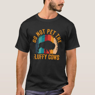 Pet de Fluffy Koeien Mannen Vrouwen zonsondergang T-shirt