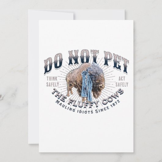 Pet de Fluffy Koeien niet Feestdagenkaart (Voorkant)
