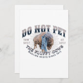 Pet de Fluffy Koeien niet Feestdagenkaart (Voorkant / Achterkant)