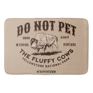 Pet de Fluffy Koeien Yellowstone Bison Funny niet Badmat