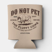 Pet de Fluffy Koeien Yellowstone Bison Funny niet Blikjeskoeler (Achterkant)