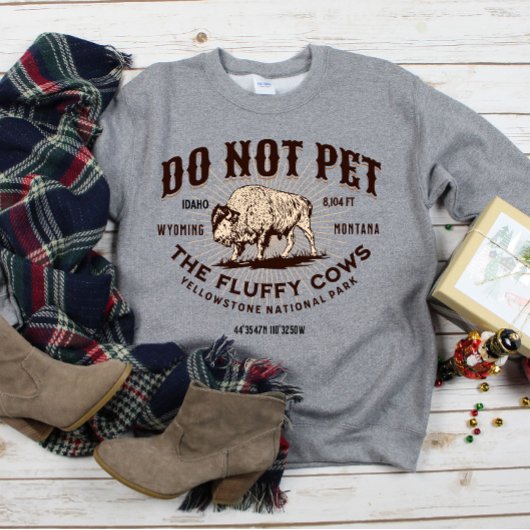 Pet de Fluffy Koeien Yellowstone Bison Funny niet Trui