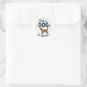 Pet de hond ronde sticker (Tas)