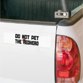 Pet de Roodkop niet in (w/ Wig) Bumpersticker (Op Truck)