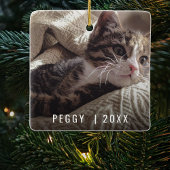 Pet Definieer ondeugend | Foto Kerstboom Keramisch Ornament