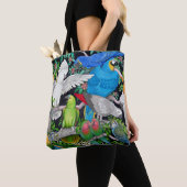 Pet-delen van de wereld over Canvas tas (Dichtbij)