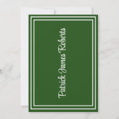 Pet & Diploma 5x7 Groen en Wit Afstuderen Kaart (Achterkant)